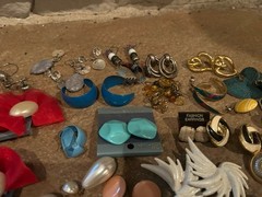 60 Pairs Vintage Earring Lot 1980s 1990s Pierced