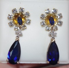 VINTAGE GORGEOUS 12MM CZ SEED FLOWER JACKETS FOR EARRINGS USE W ANY STUDS