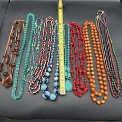 Vintage Necklaces Lot of 9 Beads Plastic Lucite Costume Jewelry