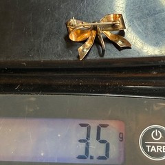 Vintage Bow Brooch Vermeil Gold Filled Sterling Carl Art