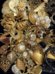 Broken Craft Jewelry -SINGLE Clip & Pierced Earrings, Broken Brooch Pins – 2+lbs