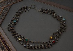 Antique Victorian Religious Multi Strand Drape Necklace Togggle Clasp Beautiful