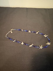 Gal Danon Signed Blue Stone And Birds Necklace 14 – 15 Inches