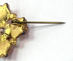 Mid‑Century Satin‑Frost Tulip Brooch Rare Boutique Floral AB Firestone Center