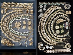 Vintage 100% CROWN TRIFARI Jewelry Lot Missing Stones Minor Repairs 38 Pieces
