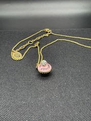 Vintage Juicy Couture Cupcake Enamel Crystal 19” Necklace New