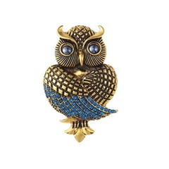 Elegant Owl Rhinestones Brooch Zinc Alloy Craft for Stylish Outfit Enhancement