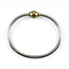 Child’s Bangle Eternity Bracelet Sterling Silver Gold Vermeil Threaded Bead New