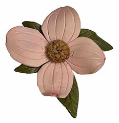 Lot 4 Vintage Estate Mixed Brooches/Pins Floral Themed Dogwood Roses Bow More