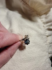 Can’t Find Markings Silver In Appearance Vintage Antique Ring Blue Stone/Pink