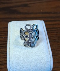 Vintage Mexico Sterling Handmade Wire Swirl Ring Size 6.5 See Pics/Description