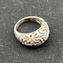 925 Sterling Silver Vintage Byzantine Ring – Size 7.75 – Free Ship!