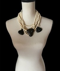 Gerda Lynggaard Monies Vintage Polished Bovine Bone And Horn Statement Necklace