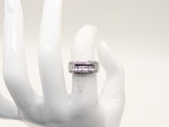 Custom $6000 3 ROW 1ct VS H Natural Diamond Platinum 8mm Wedding Band Ring 13g