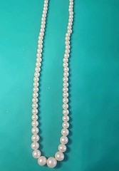 Childs Vintage Japanese Akoya Cultured Pearl Necklace Graduated Strand