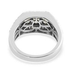 Art Deco Antique Vintage 3.50 Ct Diamond Men’s Wedding Ring 925 Sterling Silver