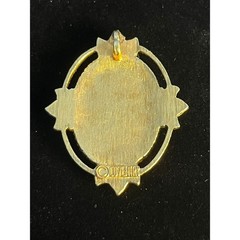 VTG Sarah Coventry Rose Pendant Gold Tone Romantic Boho