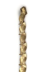 Vintage Ladies Designer Marvella Brushed Gold Tone Leaf & Tassel Necklace 16″