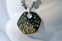 Vintage necklace Kenneth Cole set, KC zebra, Laura Ashley pendant & multi color