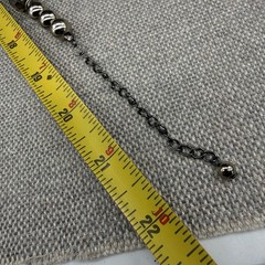 Vintage Necklace Metallic Tone Beads Adjustable Length Faceted Lucite 19 Inches