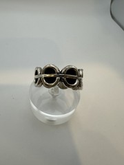 VTG Sterling Silver .925 Made in Mexico “O” design – ring size 12.5, grams12.8