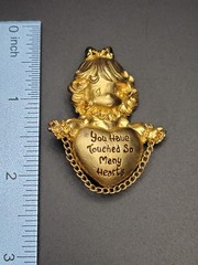Vintage Precious Moments “You Have Touched So Many Hearts” Brooch (See Desc.)