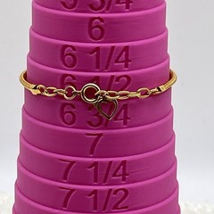 Vintage Sweetheart Heart Bracelet Gold Tone Engraved Initials D N Fits 6.5″