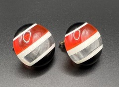 Designer Vintage! 1970s Lanvin Paris Mod Lucite Necklace &clip back earrings set