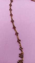 NO TARIFF Antique Bohemian Garnet Necklace Gold Tone VIntage 8 7/8″