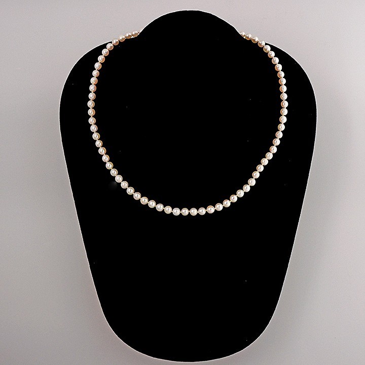 Japanese Estate 75 4.5 To 4.7mm 16 Inch Cultured Pearl 14k Necklace