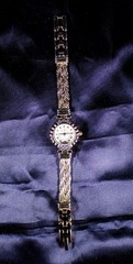 1940’s Winnie Japanese Movement Gold Rhine Stones Women Vintage Wrist Watch
