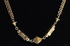 Extra Long Necklace Gold Toned Vintage Fashion Jewlery