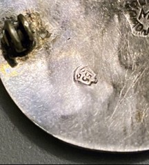 Vintage .925 Silver Platade Jal Guad Mex MRM Man With Donkey Pendant/Brooch