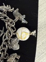 Signed Judy Lee Vintage 12 Charm Bracelet Travel Some Sterling