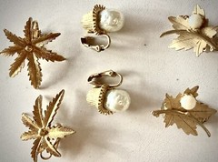 Lovely Small Vintage Collection of Signed Sara Coventry Clip on Earrings/3 Pair