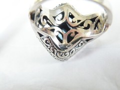 Sterling Silver 925 Heated Blue Topaz Etruscan Style Ring Size 9