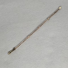 Vintage Vior Sterling Silver Bracelet Link Gold Vermeil Leaves 6 3/4″