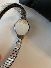 Vintage Benrus Women’s Watch Diamond AccentsStretch Windup RUNS 2490 550 Ladies