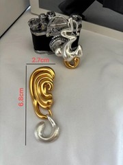 Schiaparelli Asymmetrical Nose Ear Earrings WITH BOX