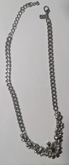 Y2K Era Pink Black Flower Chain Necklace American Eagle Women Fashion Jewelry