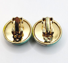 3 Piece Vintage Floral & Geometric Bead Necklace Clip On Earrings Brooch Set
