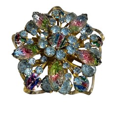 VTG 50s Juliana Watermelon Rhinestone Brooch Set