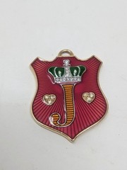 Vintage Juicy Couture Pendant Pink Crown J Initial Y2K