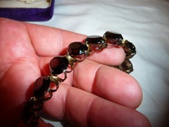 Antique Silver Smoky Quartz Deco Style Bracelet Ring & Pendant Set Large Stones