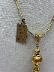 Medici Artistry Collection Gold Tone Tassel Pendant Necklace NWT 24” Vintage