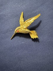 Vintage Evan St.Clair Gold Tone Hummingbird 1980’s