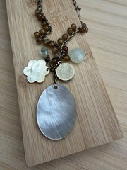 Vintage 00s Jill Schwartz Elements multi charm beaded chain necklace