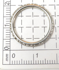 Antique 1920’s Orange Blossom Traub 18K White Gold Wedding Band Ring 4.75 UK-J