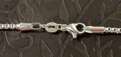 Vintage Sterling Silver Green Art Glass Teardrop Pendant on New 18″ 925 Chain