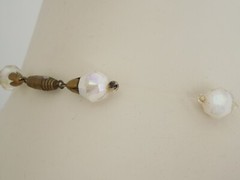 Vintage Langani Necklace Glass Beads Balls 4-Row 37.3 G/Length Approx. 39 Cm